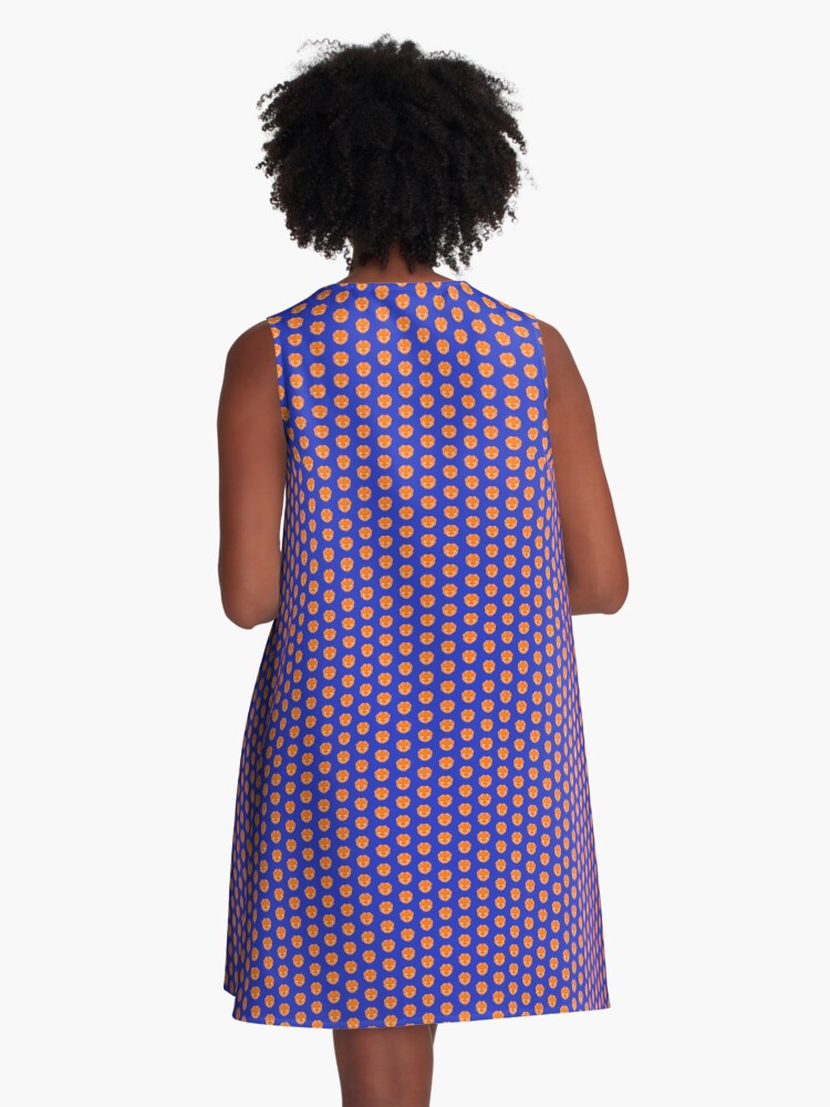 Thumbnail 3 of 4, A-Line Dress, ORANGE gator face designed and sold by Catie Chapman.