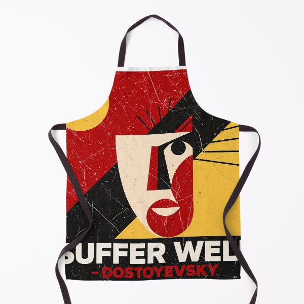 Item preview, Suffer Well – Dostoyevsky Quote | Constructivist Literary Art Print designed and sold by OzzFrequency.