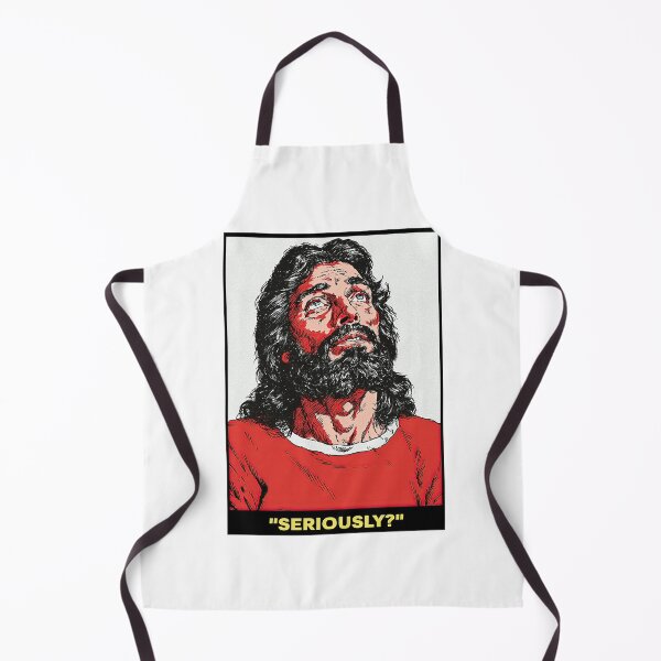 Item preview, Seriously Jesus Red Background Looking Up designed and sold by Piotrek0001.