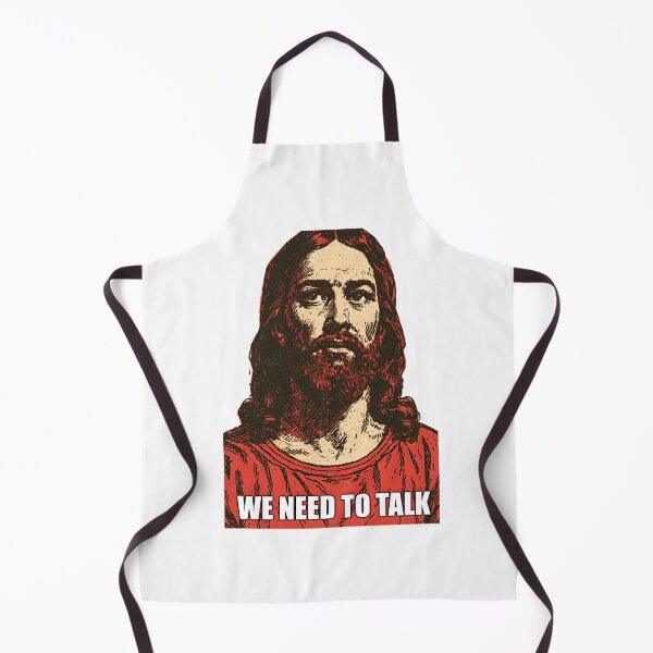 Item preview, We Need To Talk Jesus Red Background Wide Eyes designed and sold by Piotrek0001.