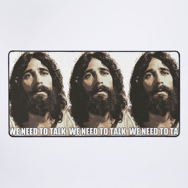Item preview, We Need To Talk Jesus Dark Background Art designed and sold by Piotrek0001.