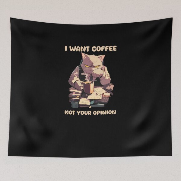 Item preview, Only Want Coffee #734 designed and sold by triglavis-art.
