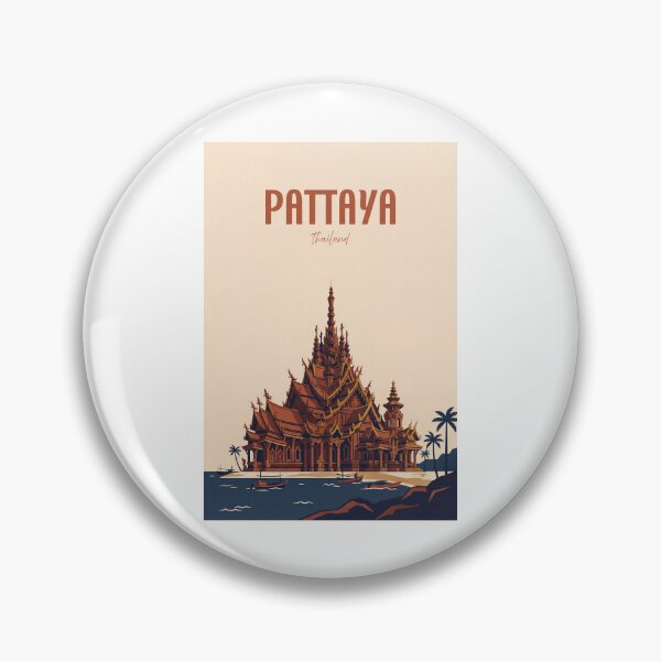 Item preview, Pattaya Thailand Sanctuary of Truth Retro designed and sold by NeuralVibe.