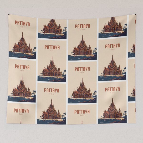 Item preview, Pattaya Thailand Sanctuary of Truth Retro designed and sold by NeuralVibe.