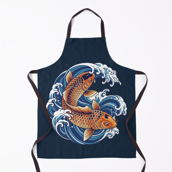 Item preview, Intertwined Koi Harmony Wave Art designed and sold by Prachodayat Artworks.