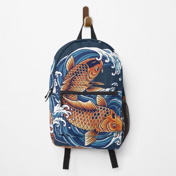 Item preview, Intertwined Koi Harmony Wave Art designed and sold by Prachodayat Artworks.