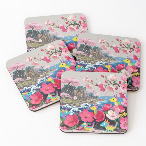 Item preview, Little Dragons in Sakura Paradise designed and sold by M-Y-A-R-T-.