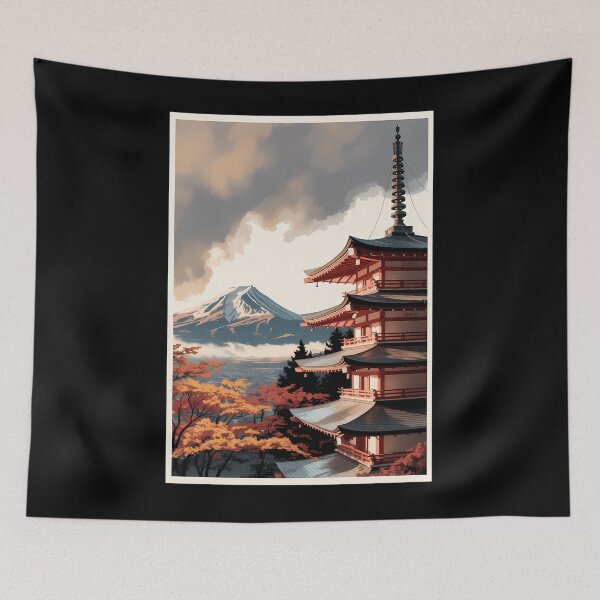 Item preview, Japanese Landscape Japanese architecture designed and sold by papertaless.
