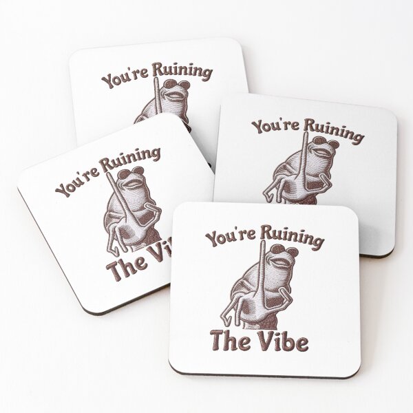 Item preview, You're Ruining The Vibe - Sarcastic Frog Embroidery designed and sold by cubomtumeshop.