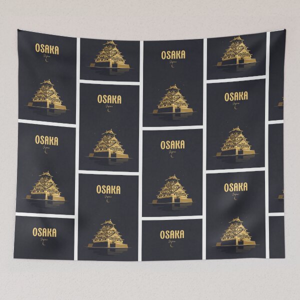 Item preview, Osaka Japan Castle Night Sky designed and sold by NeuralVibe.