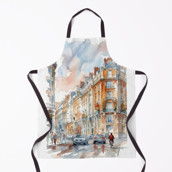 Item preview, Paris Haussmann Street Watercolor designed and sold by caracatita75.