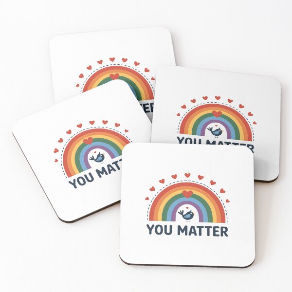 Item preview, You Matter Rainbow Bird Positive Quote designed and sold by cubomtumeshop.