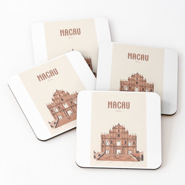 Item preview, Retro Macau Landmark Ruins of St Paul designed and sold by NeuralVibe.