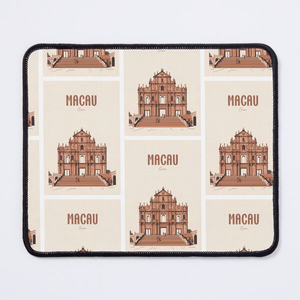 Item preview, Retro Macau Landmark Ruins of St Paul designed and sold by NeuralVibe.