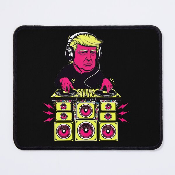 Item preview, DJ Trump Pop Art - Neon Music Remix designed and sold by cubomtumeshop.