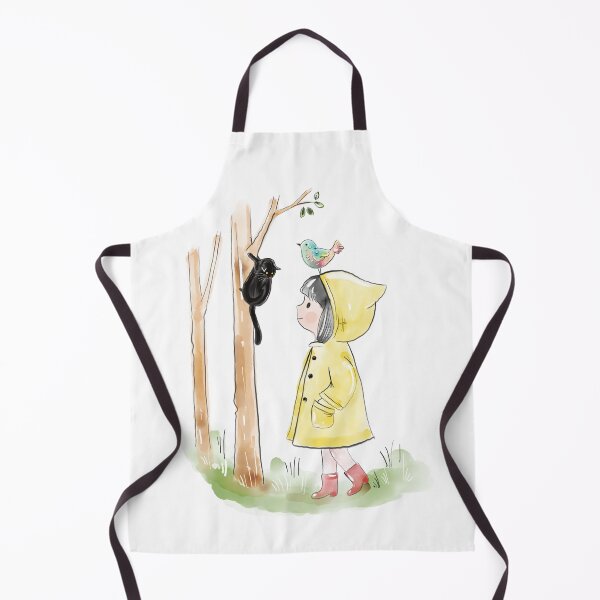 Item preview, Little Girl In a Yellow Raincoat designed and sold by IvysCreativityHouse.