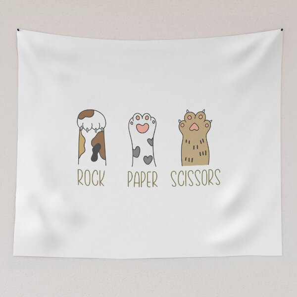Item preview, Cute Cat Paws Rock Paper Scissors Funny Game designed and sold by Dmo3HarkoArt.