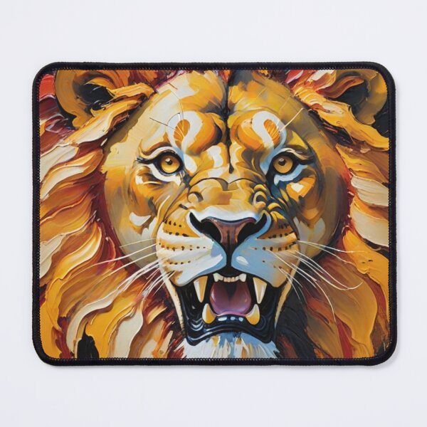 Item preview, Abstract Lion Art – Colorful Wildlife Painting designed and sold by The Digital Compass.