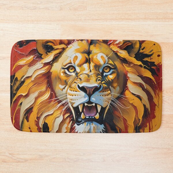 Item preview, Abstract Lion Art – Colorful Wildlife Painting designed and sold by The Digital Compass.