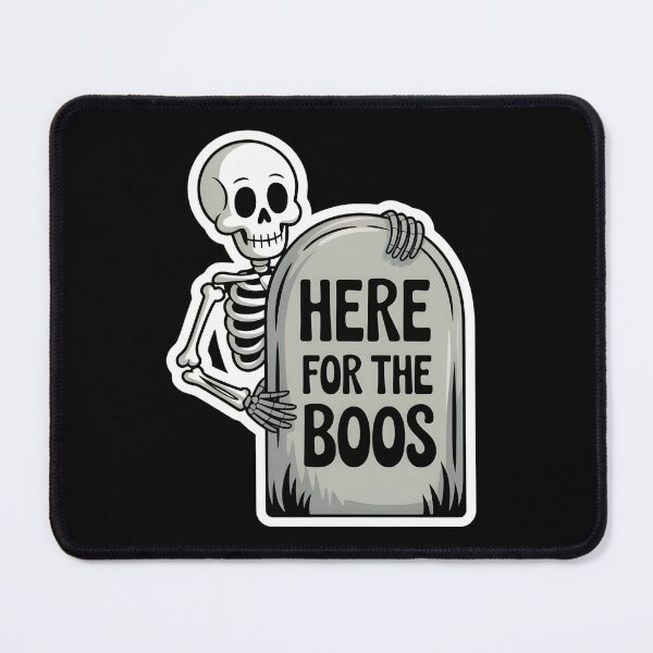 Item preview, Here for the Boos Skeleton Hiding Behind Tomb Funny Halloween Design designed and sold by Raw Tigers.