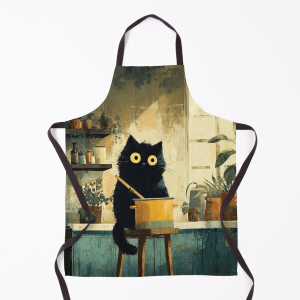 Item preview, Black Cat Cooking Soup by Window designed and sold by Erika Kaisersot.