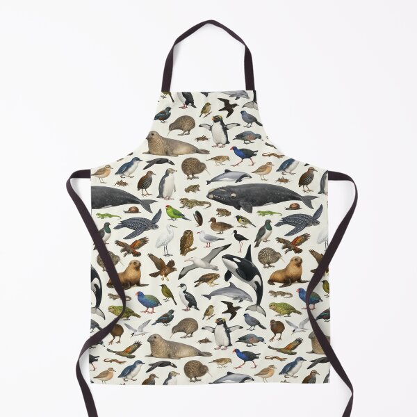 Item preview, Animals of New Zealand Retro Style Wildlife Chart designed and sold by kakarikihill.