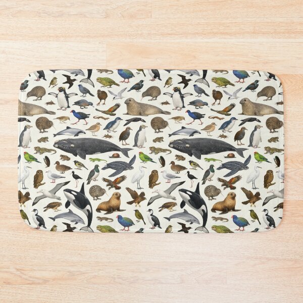 Item preview, Animals of New Zealand Retro Style Wildlife Chart designed and sold by kakarikihill.