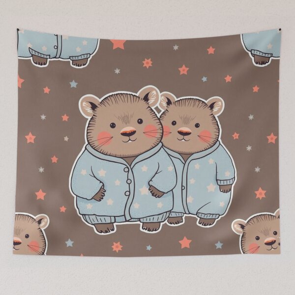 Item preview, Cute Wombats in Pyjamas designed and sold by pUNKnown.