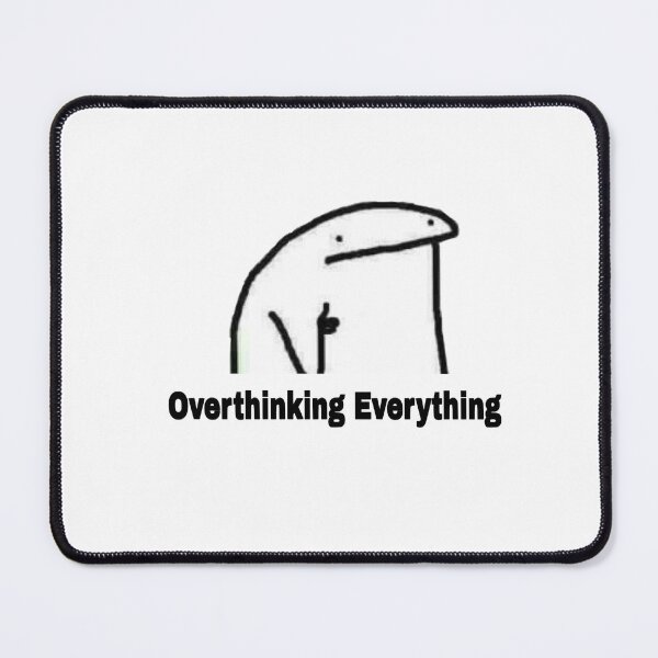 Item preview, Overthinking everything funny anxiety sticker designed and sold by Evalook00.