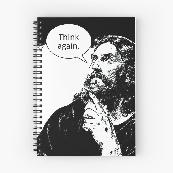 Item preview, Think Again Jesus Black and White Speech Bubble designed and sold by Piotrek0001.