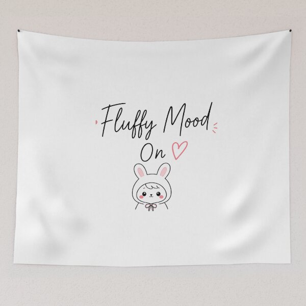 Item preview, Fluffy Mood On Bunny Cute Hoodie Sticker | Kawaii Bunny Aesthetic Sticker designed and sold by Lovestickerco.