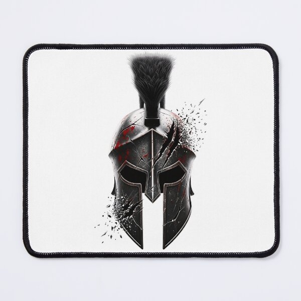 Item preview, Your Scars Prove Your Strength - Battle-Worn Spartan Helmet designed and sold by Joruproyect.