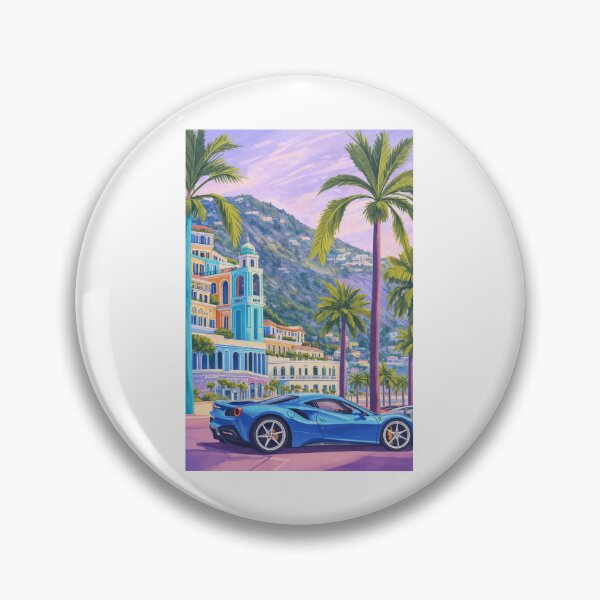 Item preview, Monaco Riviera Luxury with Blue Supercar  designed and sold by ArtQueen777.