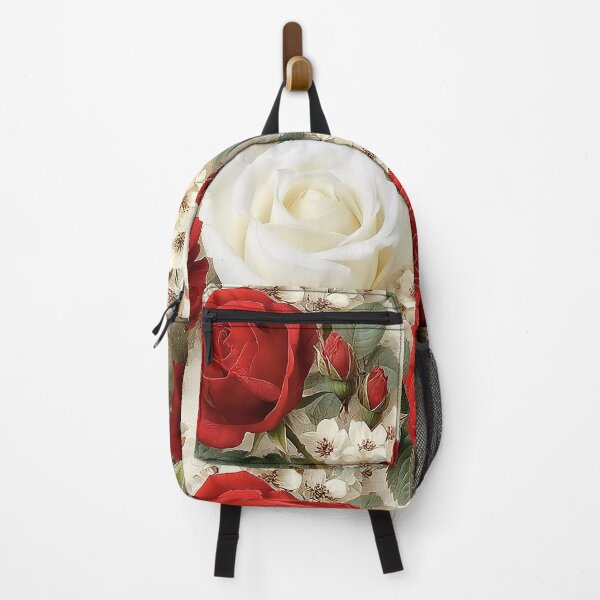 Item preview, Classic English Rose Crimson and Cream Botanical Pattern designed and sold by Nine Lives Studio.