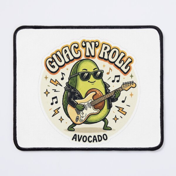 Item preview, Guac 'n' Roll Avocado - Funny Rock n Roll Food Pun designed and sold by Zeyzep.