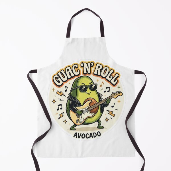 Item preview, Guac 'n' Roll Avocado - Funny Rock n Roll Food Pun designed and sold by Zeyzep.