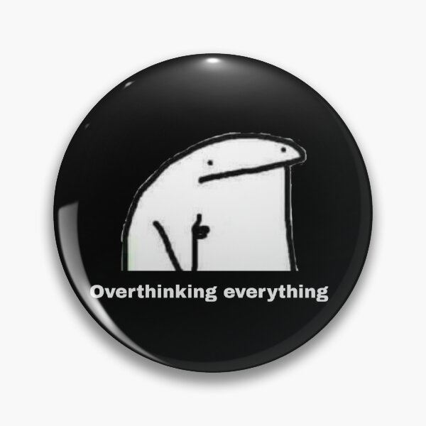 Item preview, Overthinking everything funny anxiety sticker  designed and sold by Evalook00.