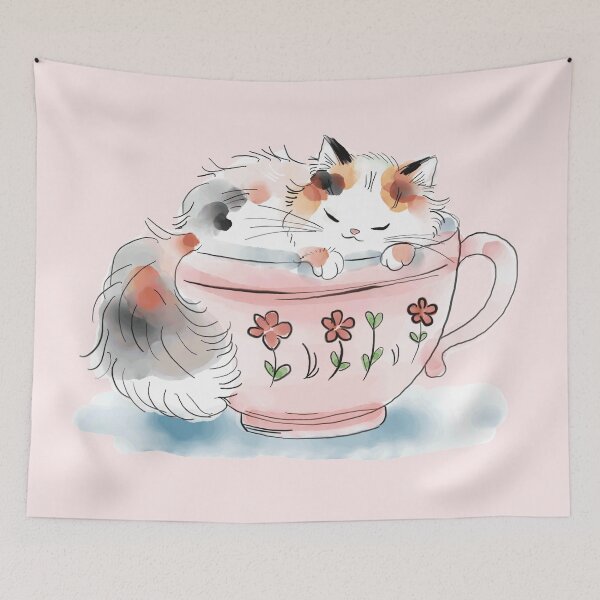 Item preview, Calico Kitten in a Coffee Cup designed and sold by IvysCreativityHouse.