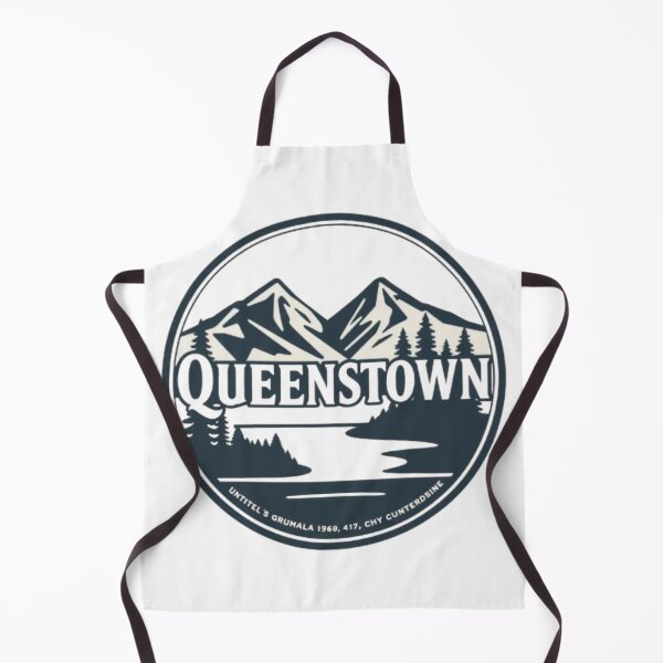 Item preview, Queenstown NZ Scenic Lake & Mountain Badge Retro Style designed and sold by MystiColo.
