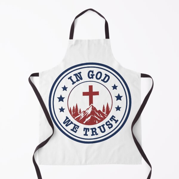 Item preview, In God We Trust Christian Emblem: Vintage Mountain & Cross Graphic, Patriotic Faith T-Shirt and sticker, Religious Outdoors Aesthetic, Inspirational Circular Badge Design designed and sold by Billium Halder.