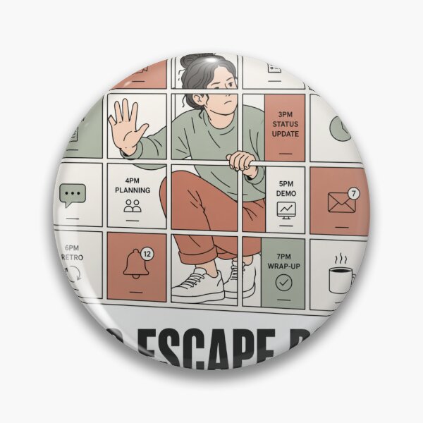 Item preview, Meme: Escape Room Meetings (Pastel Line Art) designed and sold by jackorama.