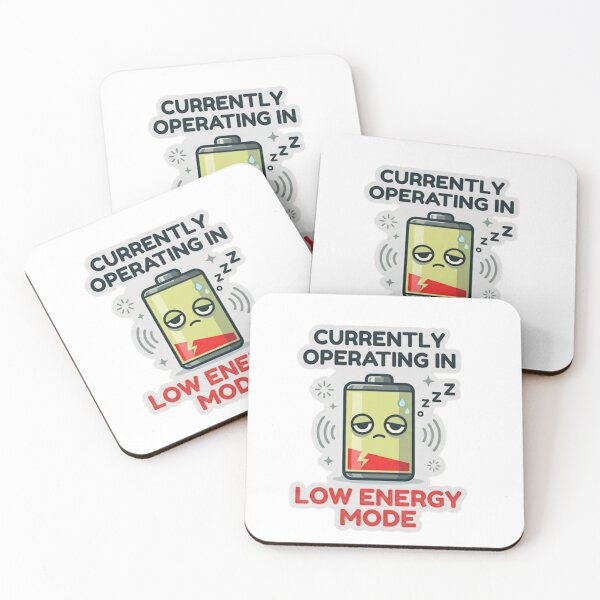 Item preview, Currently Operating In Low Energy Mode - Funny Battery Pun designed and sold by Zeyzep.