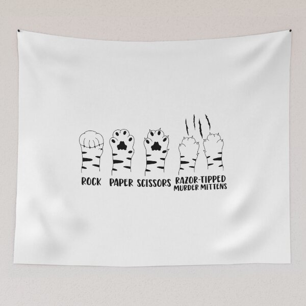 Item preview, Rock Paper Scissors Razor Tipped Murder Mittens designed and sold by Dmo3HarkoArt.