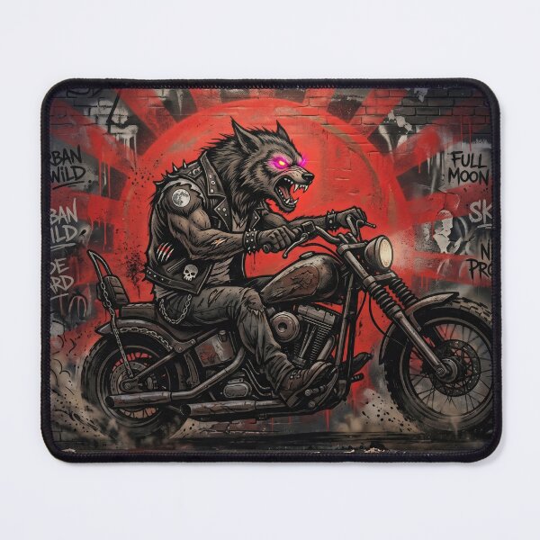 Item preview, Werewolf Biker Graffiti Art designed and sold by AnnArtshock.