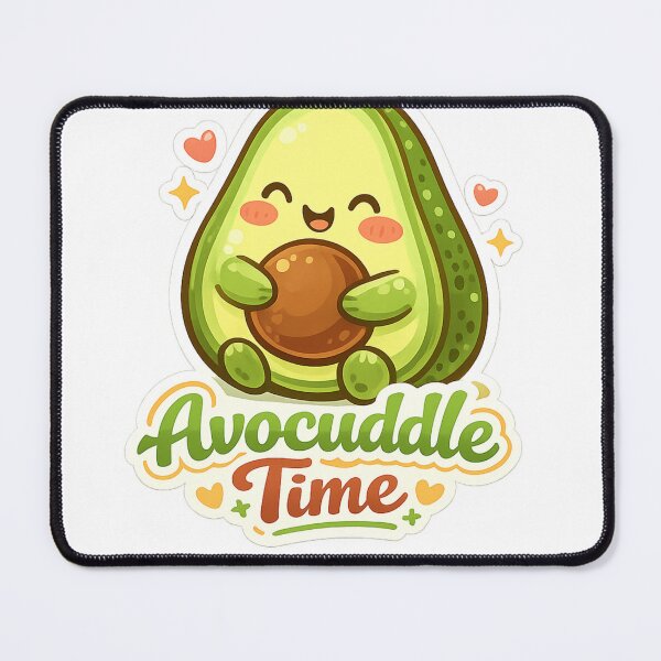 Item preview, Avocuddle Time Sticker — Kawaii Avocado Hug Funny Food Pun Cute Self Love Gift Vegan Foodie Decal designed and sold by CosyCush.