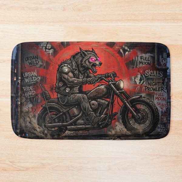 Item preview, Werewolf Biker Graffiti Art designed and sold by AnnArtshock.