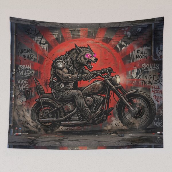 Item preview, Werewolf Biker Graffiti Art designed and sold by AnnArtshock.