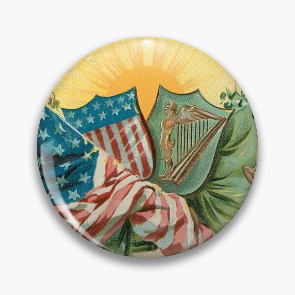 Item preview, Vintage Irish American Greeting - Irish Harp & Shamrocks, USA designed and sold by LordRivers.