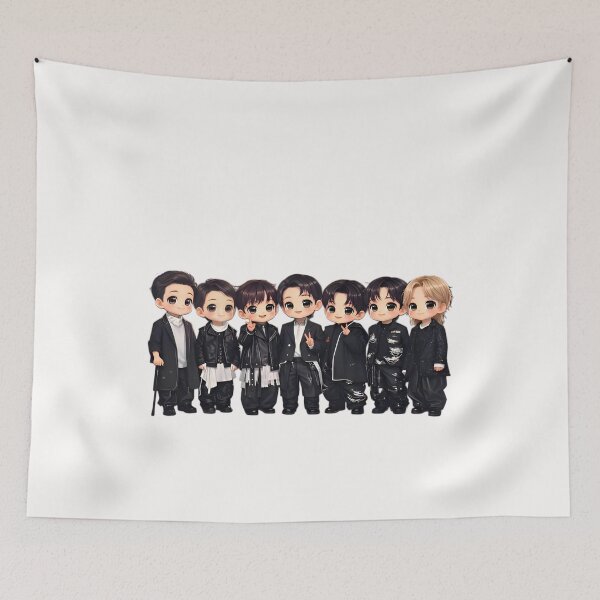 Item preview, Chibi Style K-pop Group design artwork designed and sold by RADesignHub.