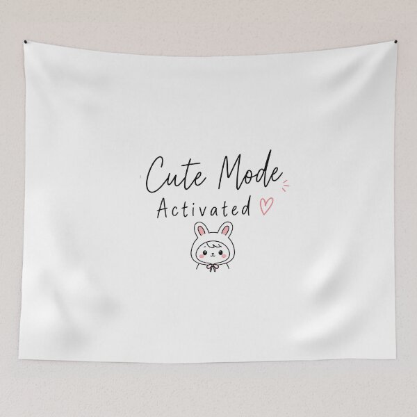 Item preview, Cute Mode Activated Bunny  Sticker | Kawaii Bunny Hoodie Aesthetic Sticker designed and sold by Lovestickerco.